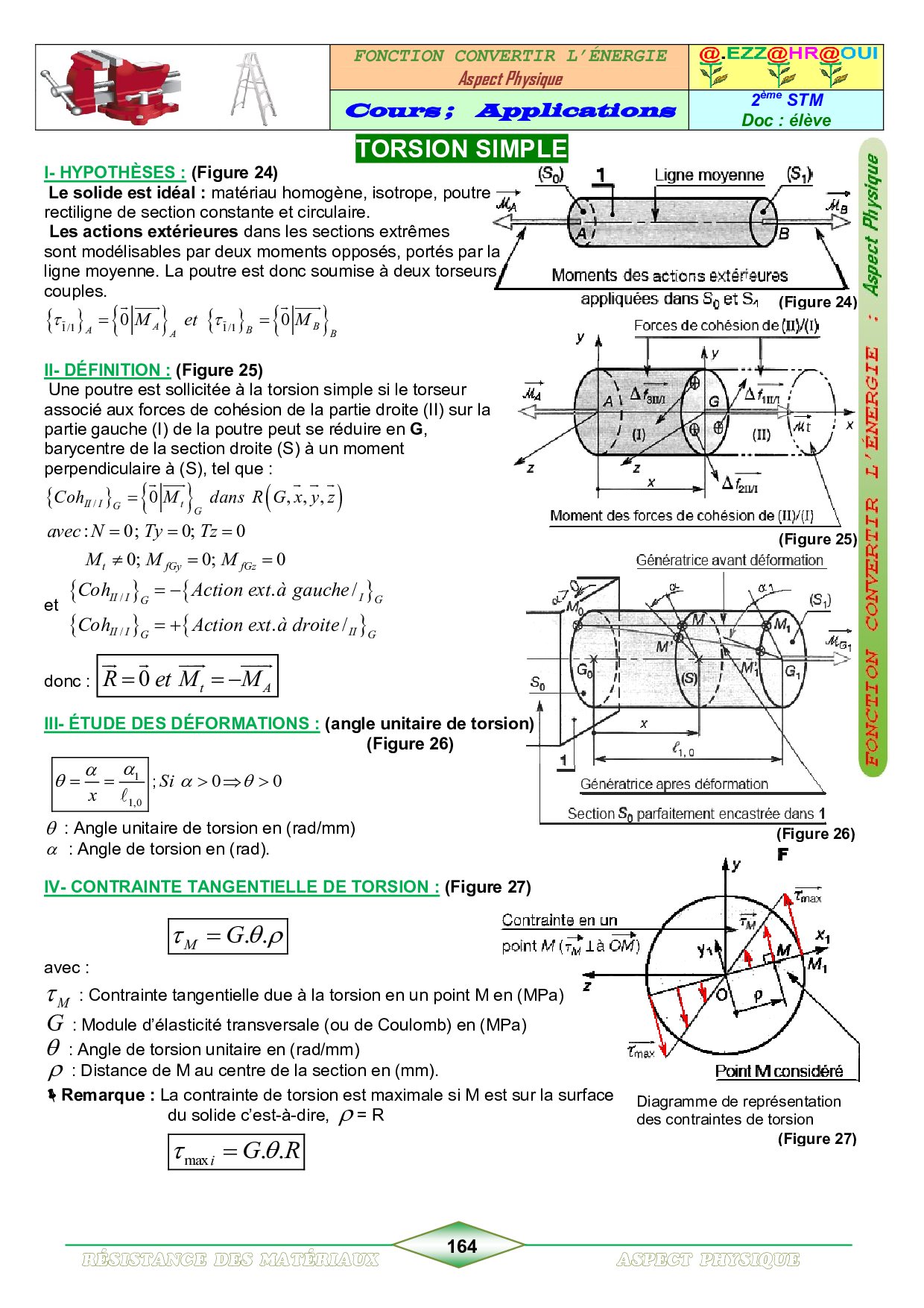 Rdm Torsion Cours Alloschool 4654