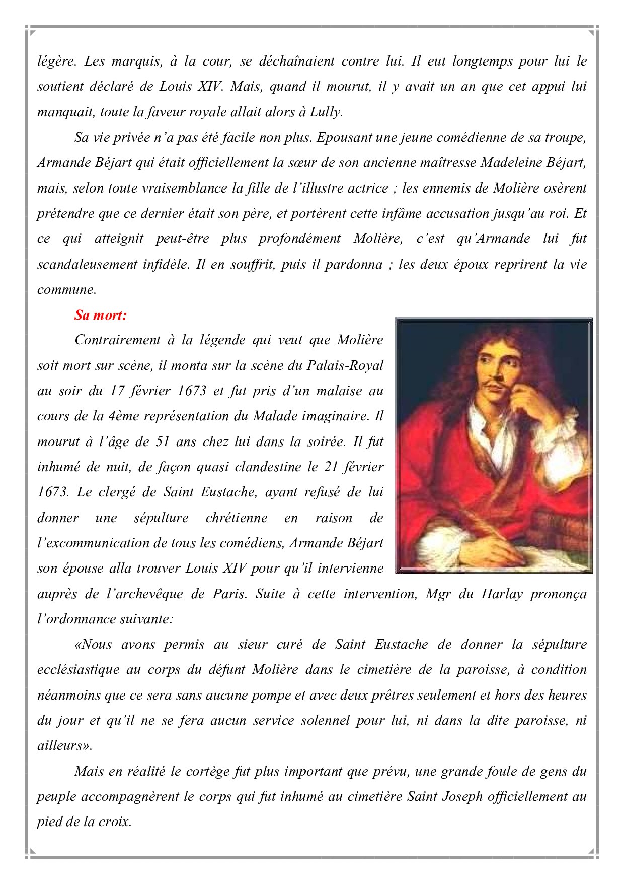 Biographie de Molière  AlloSchool