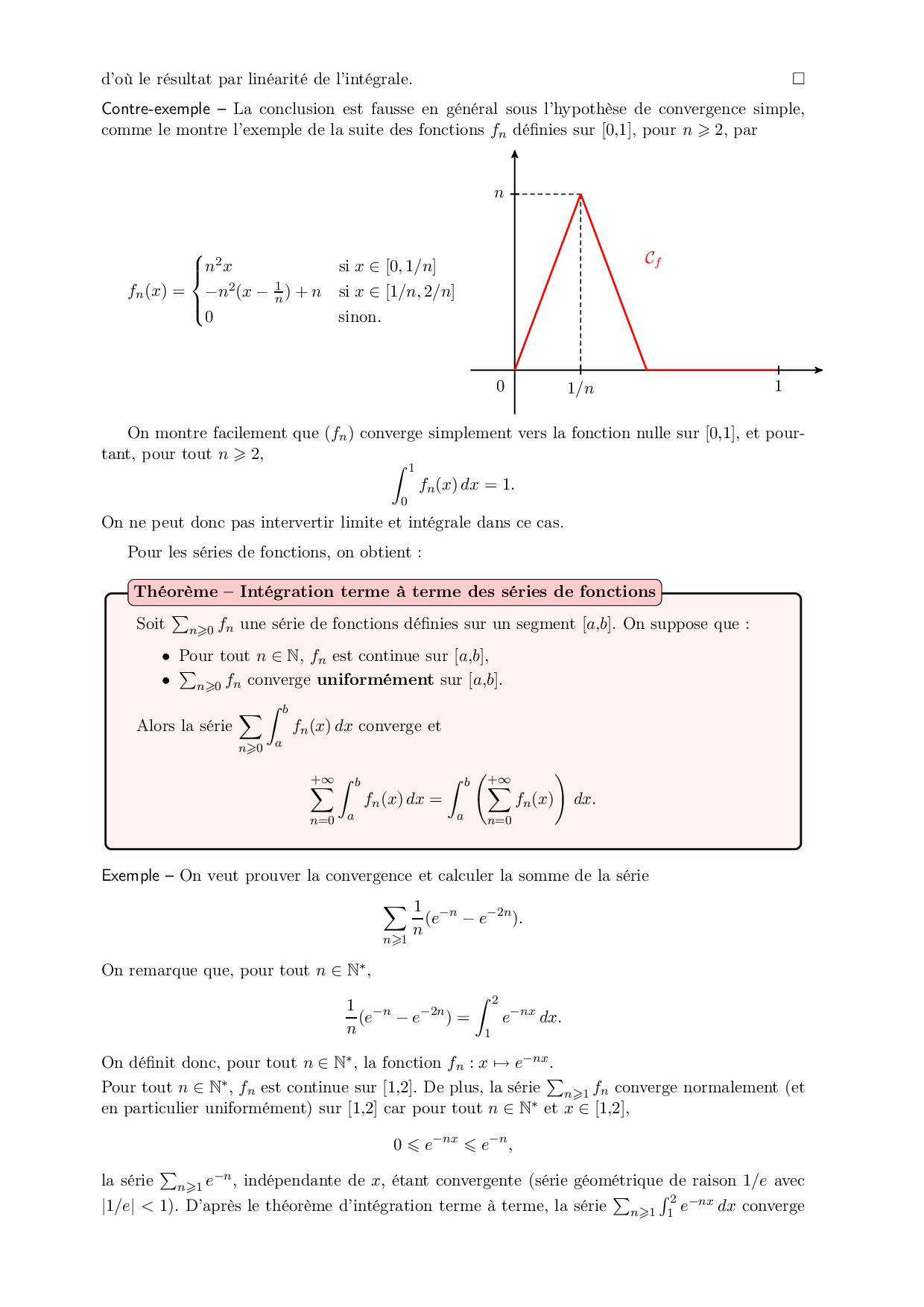 Suites Et Séries De Fonctions : Cours - AlloSchool