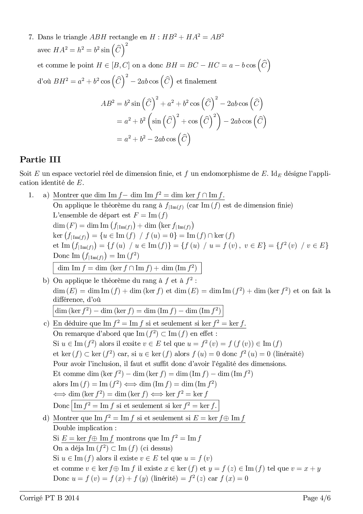 Banque PT 2014 Maths B Corrigé - AlloSchool