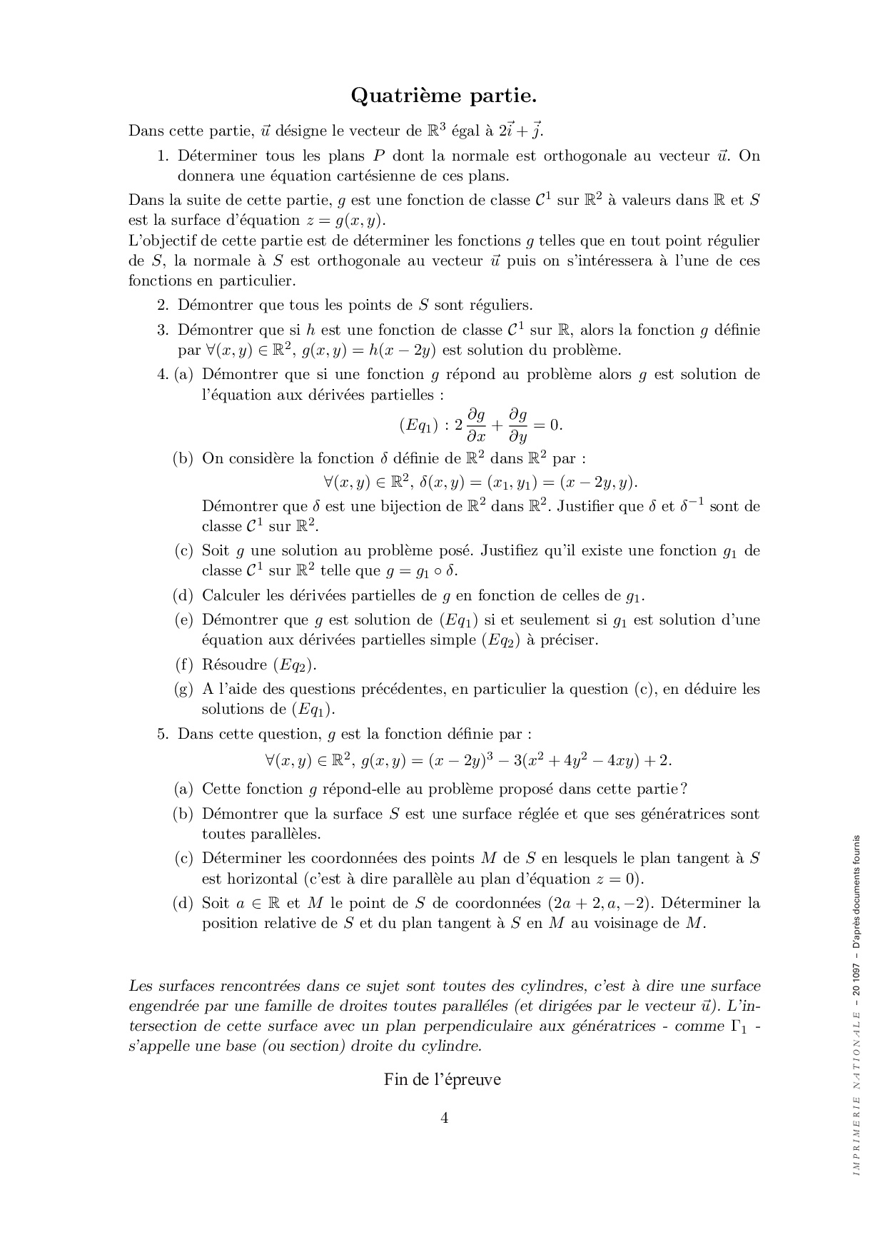 Banque PT 2020 Maths B - Sujet - AlloSchool