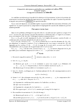 CNC TSI 2007 Maths 2 Epreuve - AlloSchool