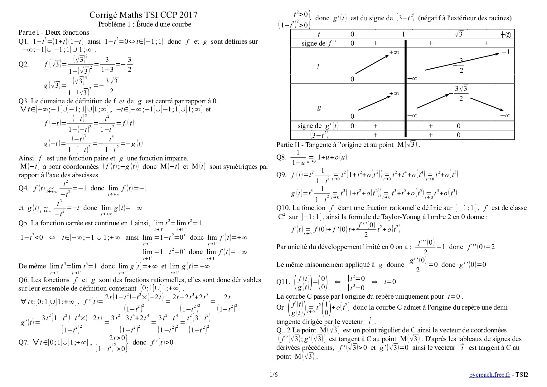 Concours Commun Polytechnique Sujets Et Corrigés