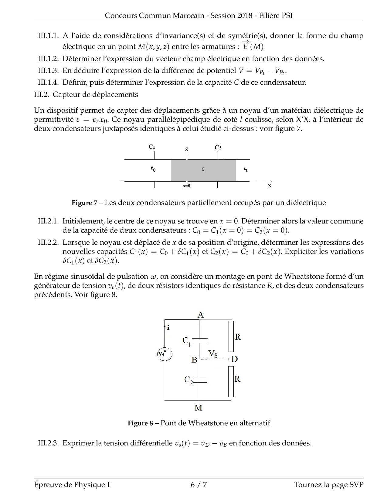 CNC PSI 2018 Physique 1 Sujet AlloSchool