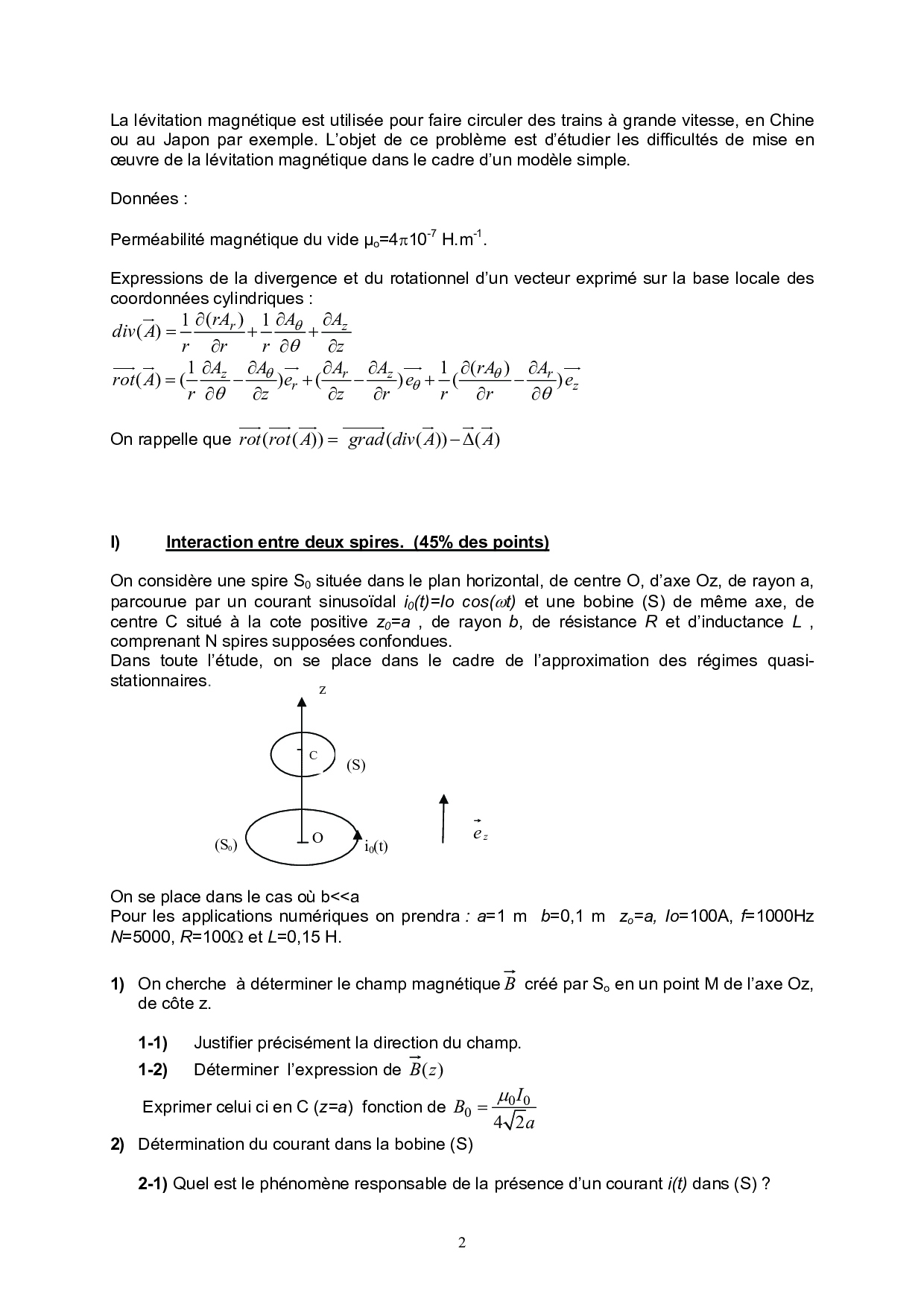 Banque PT 2010 Physique Chimie B Epreuve - AlloSchool