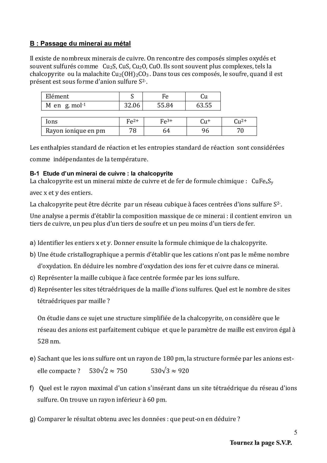 Banque PT 2017 Physique B Partie Chimie Epreuve - AlloSchool