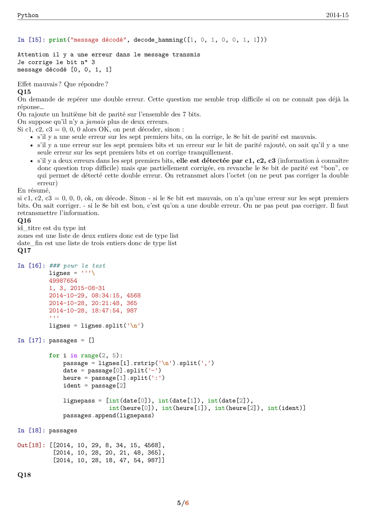 Banque PT 2015 Informatique Et Modélisation - Corrigé - AlloSchool