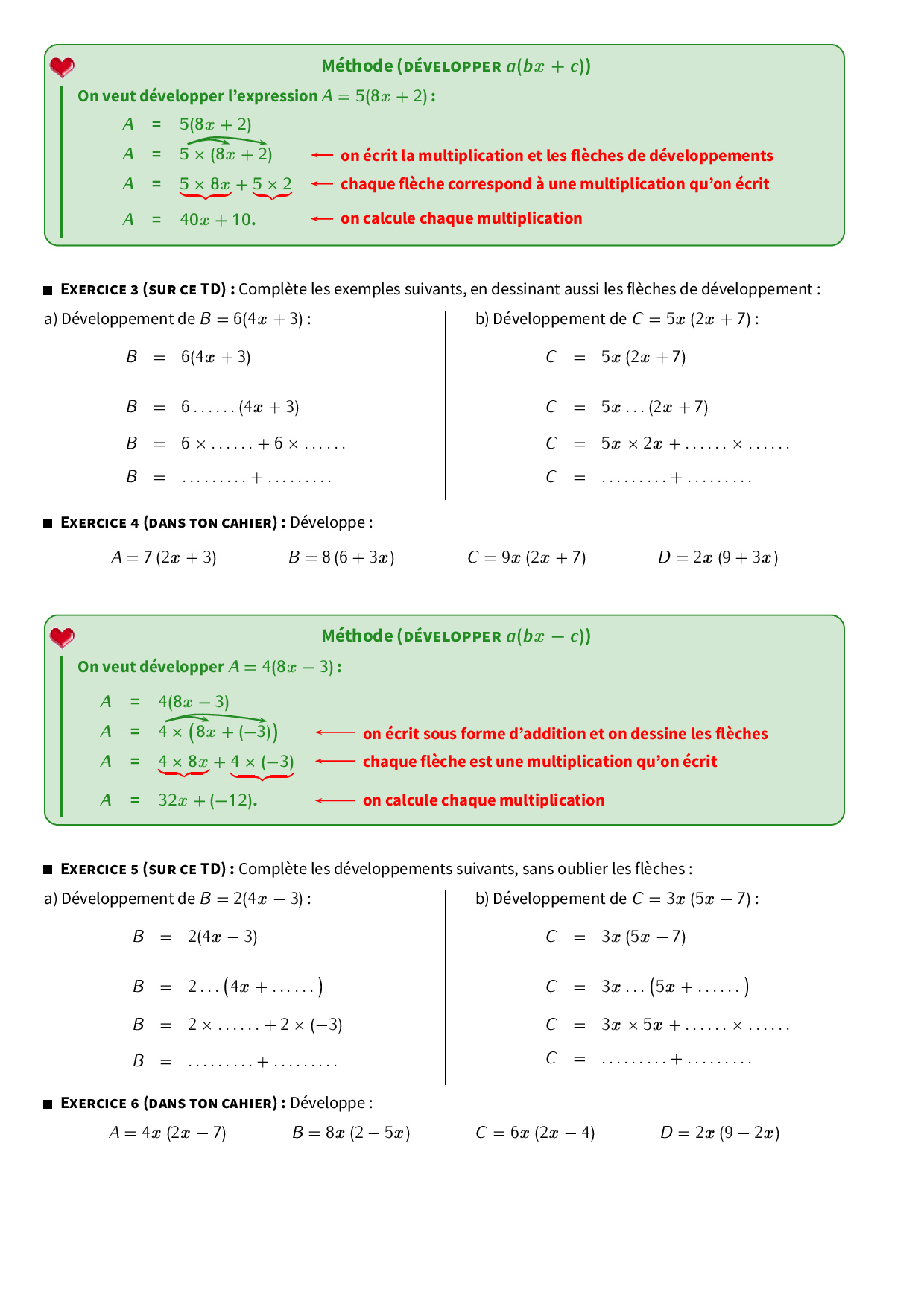 Calcul Littéral - Résumé De Cours Et Travaux Dirigés - AlloSchool