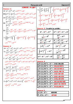 Puissances De 10 - Opérations - Corrigés D'exercices - AlloSchool