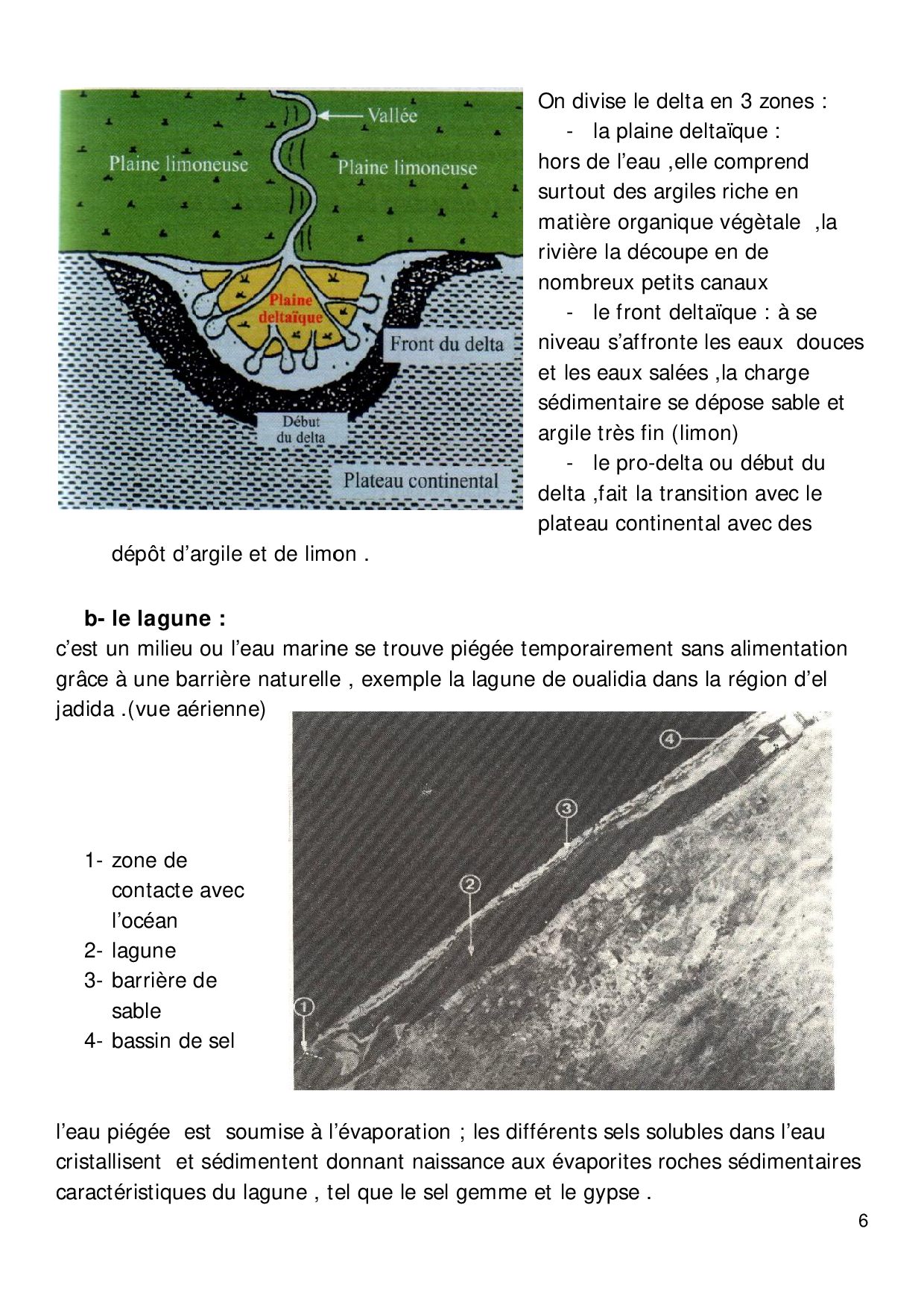 Problèmes de sédimentation dans les deltas