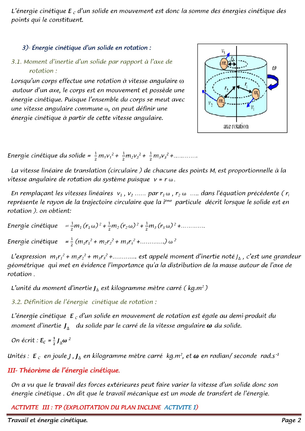 Travail Et énergie Cinétique - Cours 3 - AlloSchool