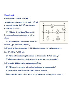 Le Courant électrique Continu - Série D'exercices 1 - AlloSchool