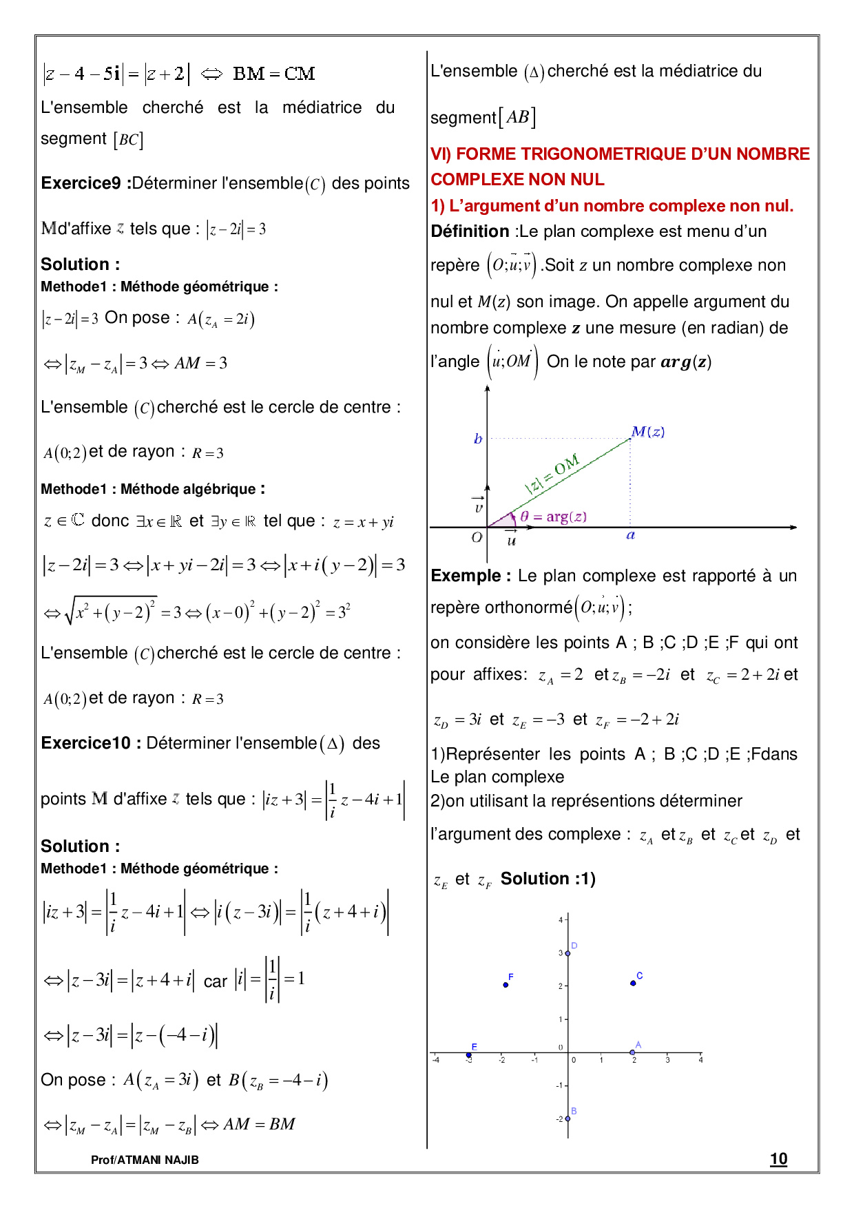 Nombres Complexes 1 - Cours Et Exercices Corrigés - AlloSchool