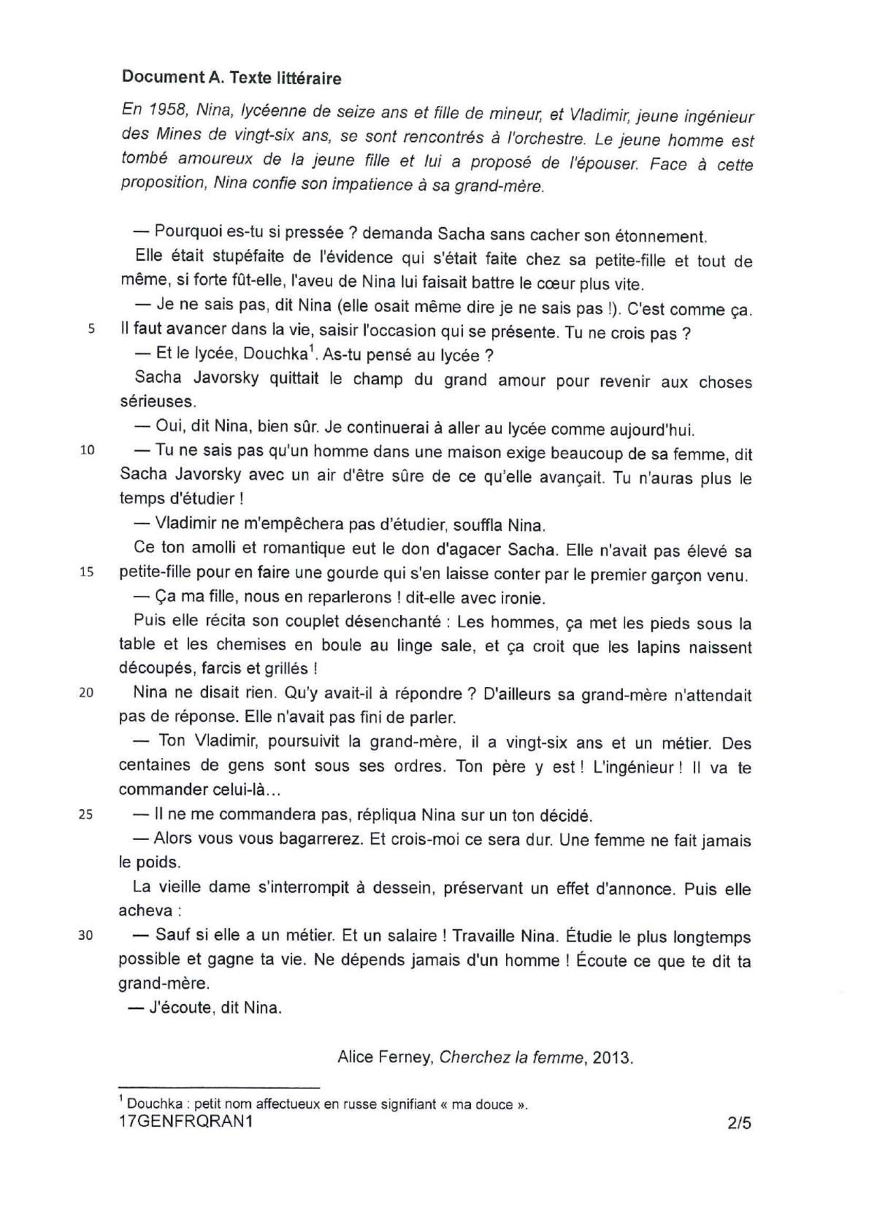 Brevet De Français Amérique Du Nord 2017 - Sujet - AlloSchool